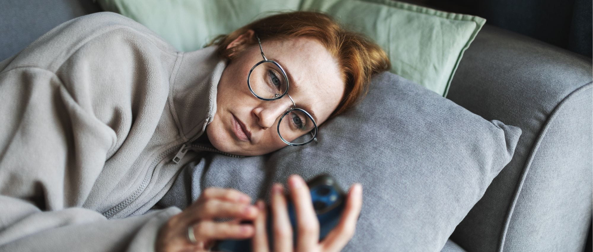 A woman in an outpatient program for depression treatment for women at Luna Recovery for Women in North Andover, MA.