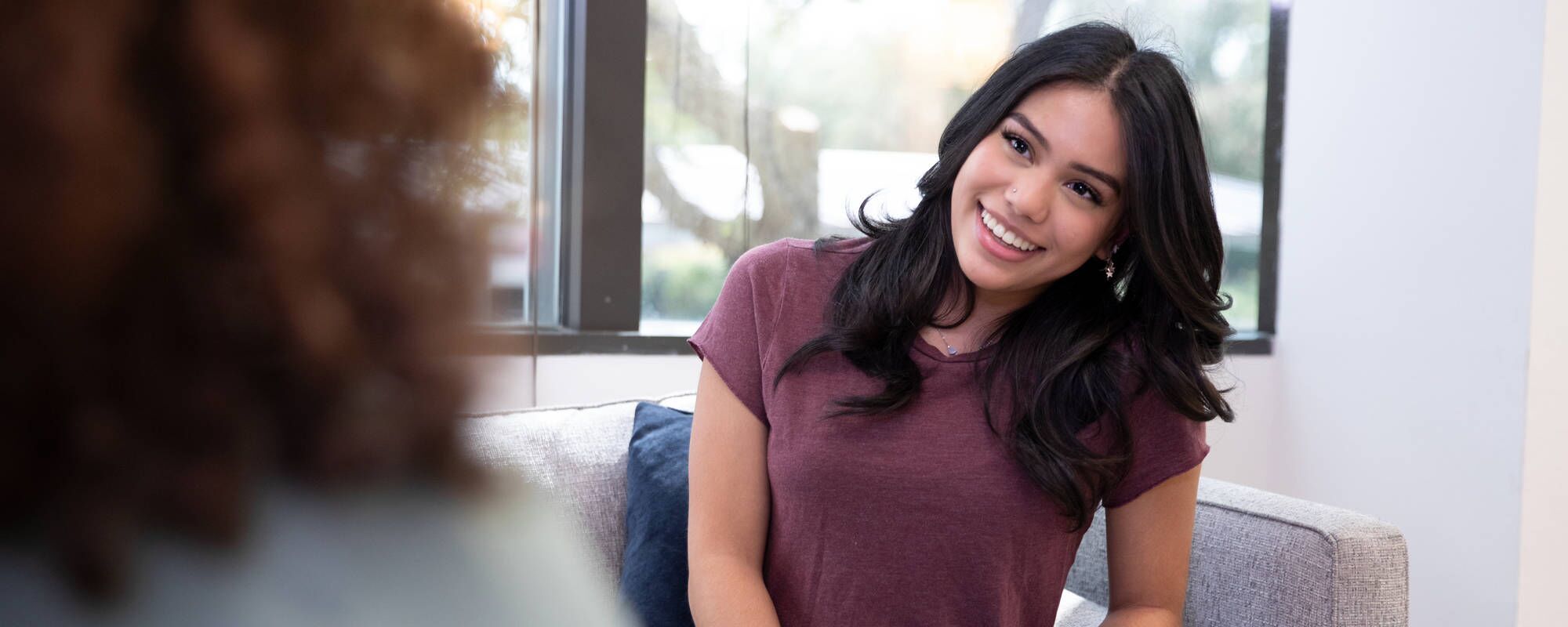 A young teen woman in an outpatient program for personality disorder treatment at Luna Recovery for Women in North Andover, MA.
