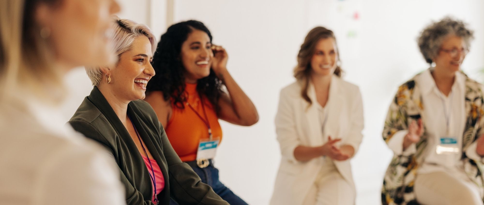 A group of women participating in an outpatient program for mental health and addiction treatment at Luna Recovery for Women in North Andover, MA.