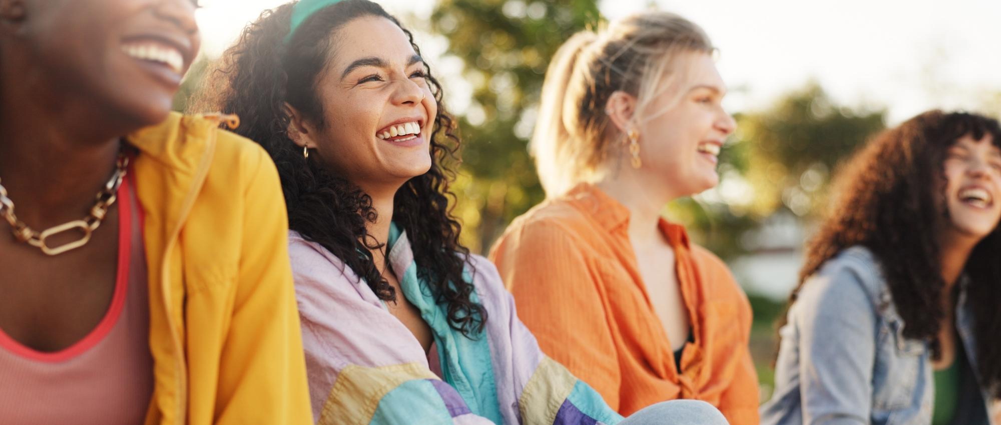 Four young women enjoying the outdoors together while in Mental HealTH TReatment