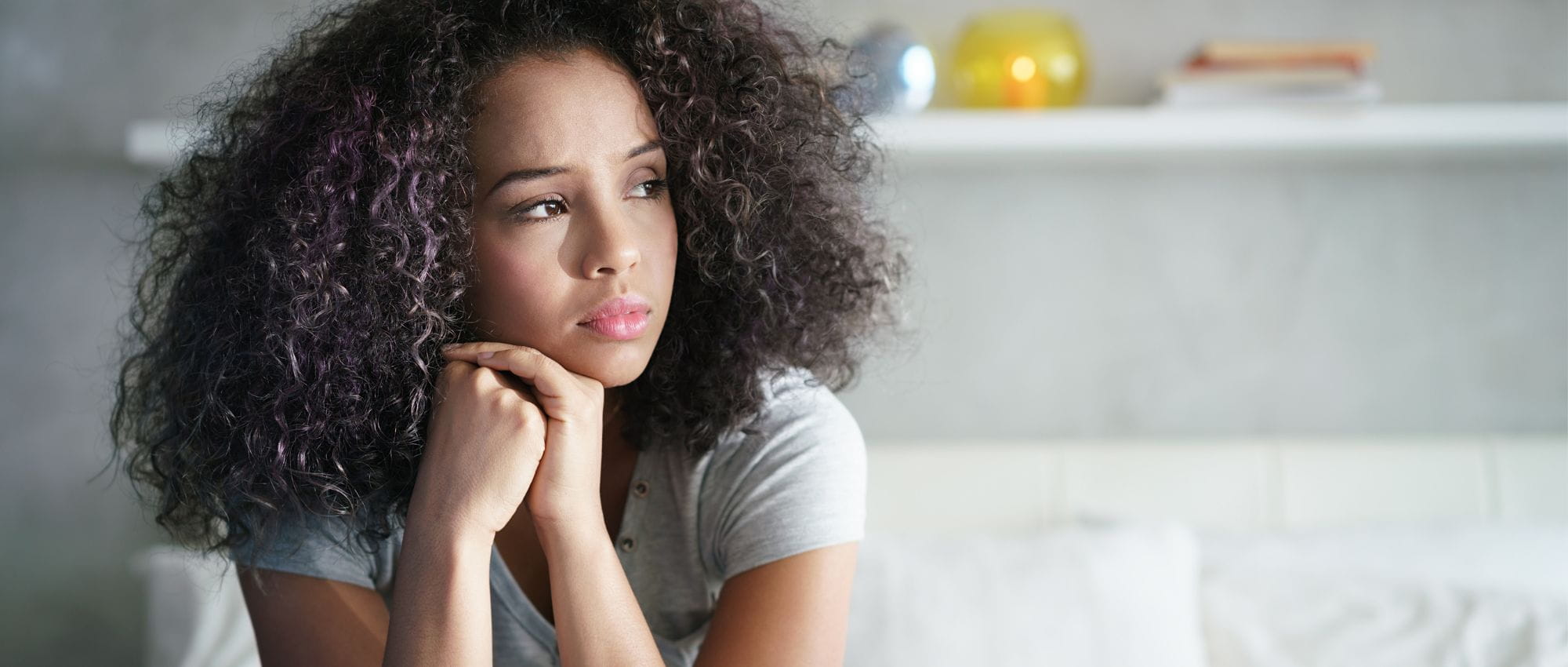 A woman in an outpatient program for bipolar disorder (BPD) treatment for women at Luna Recovery for Women in North Andover, MA.