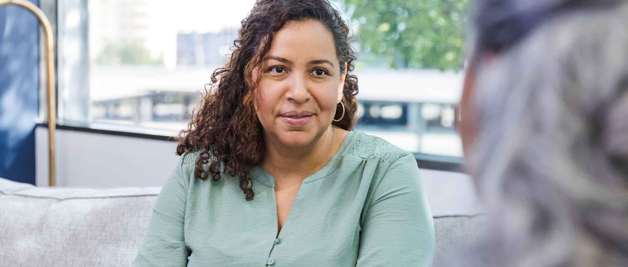 A woman in an outpatient program for anxiety treatment for women at Luna Recovery for Women in North Andover, MA.